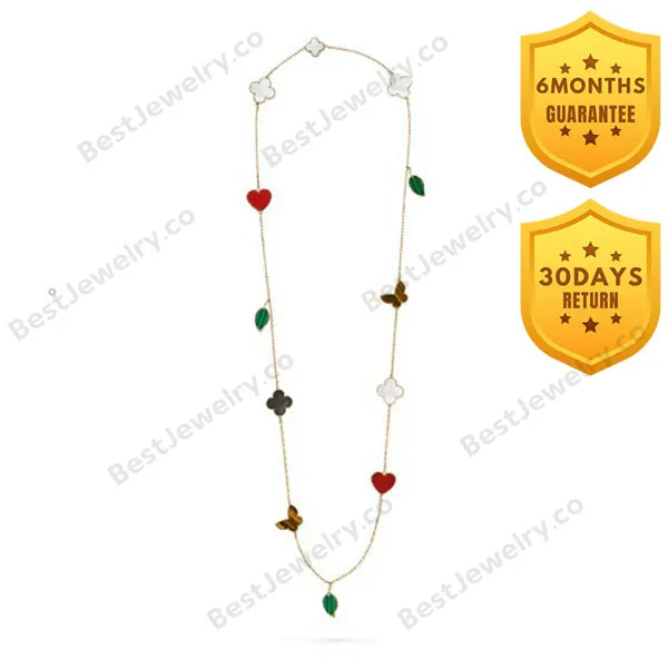 Lucky 12 Motifs Gold Necklace