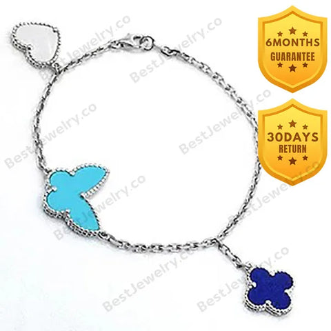 Lucky Spring Silver Bracelet 4 Motifs