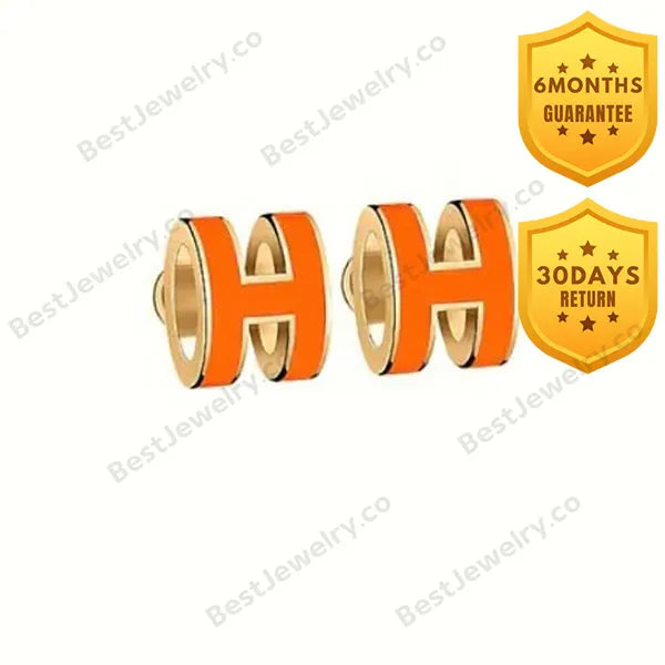 Mini Pop H Earrings Orange