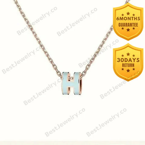 Pop H Light Blue Necklace