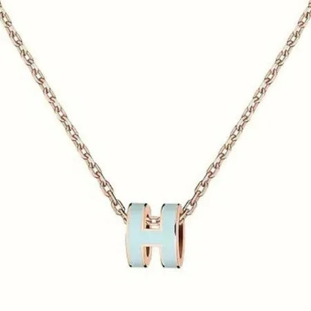 Pop H Light Blue Necklace