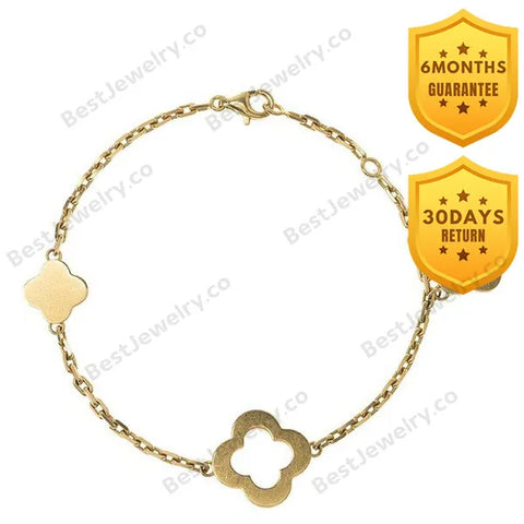 Pure Clover Gold Bracelet 3 Motifs