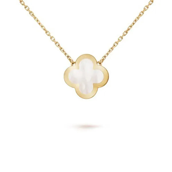 Pure Clover Pink Gold Mop Necklace