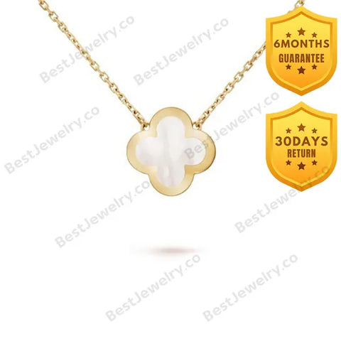 Pure Clover Pink Gold Mop Necklace