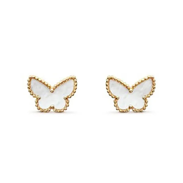 Sweet Butterfly Earstuds Gold Mop