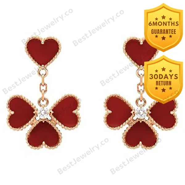 Sweet Clover Carnelian Earrings