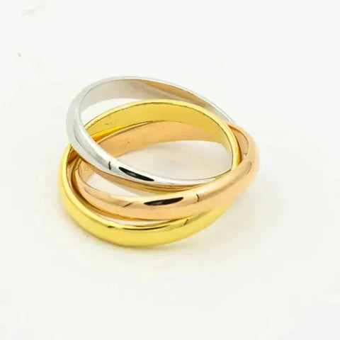 Trinity Ring Gold Pink Gold Silver