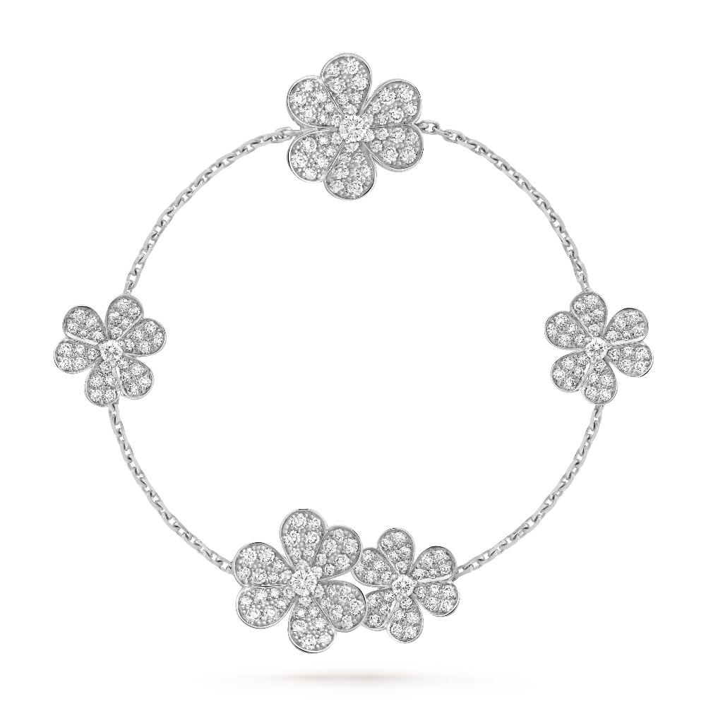 Frivole Silver 5 Flowers Bracelet