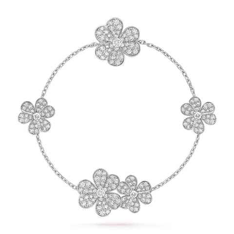 Frivole Silver 5 Flowers Bracelet