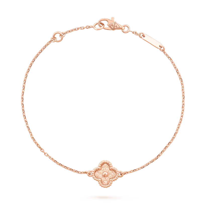 Clover Pink Gold Bracelet