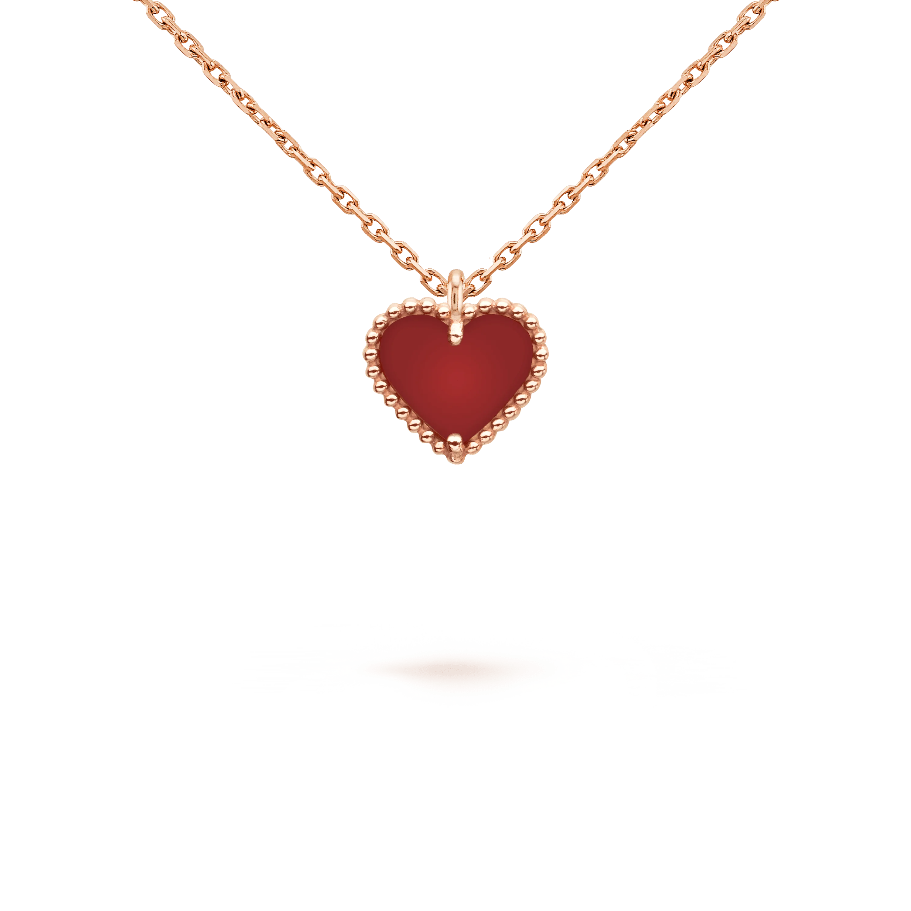 Sweet Clover Carnelian Heart Necklace