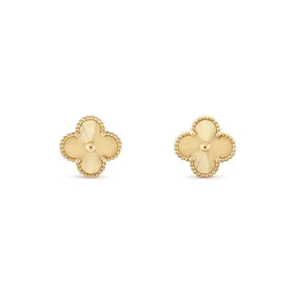 Vintage Clover Earrings Gold