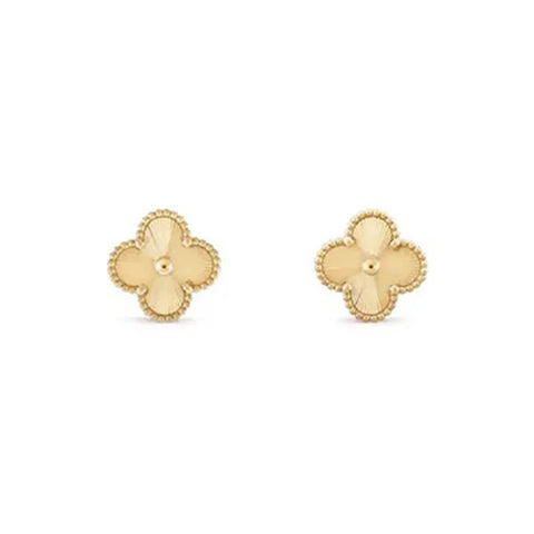 Vintage Clover Earrings Gold