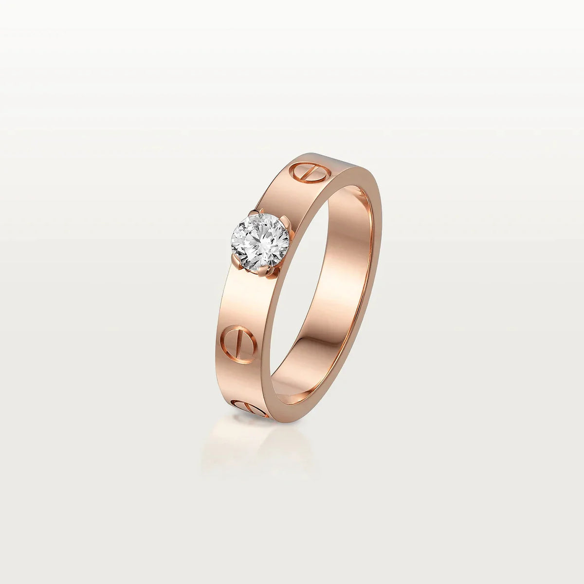 Love Ring 4mm 1 Big Diamond