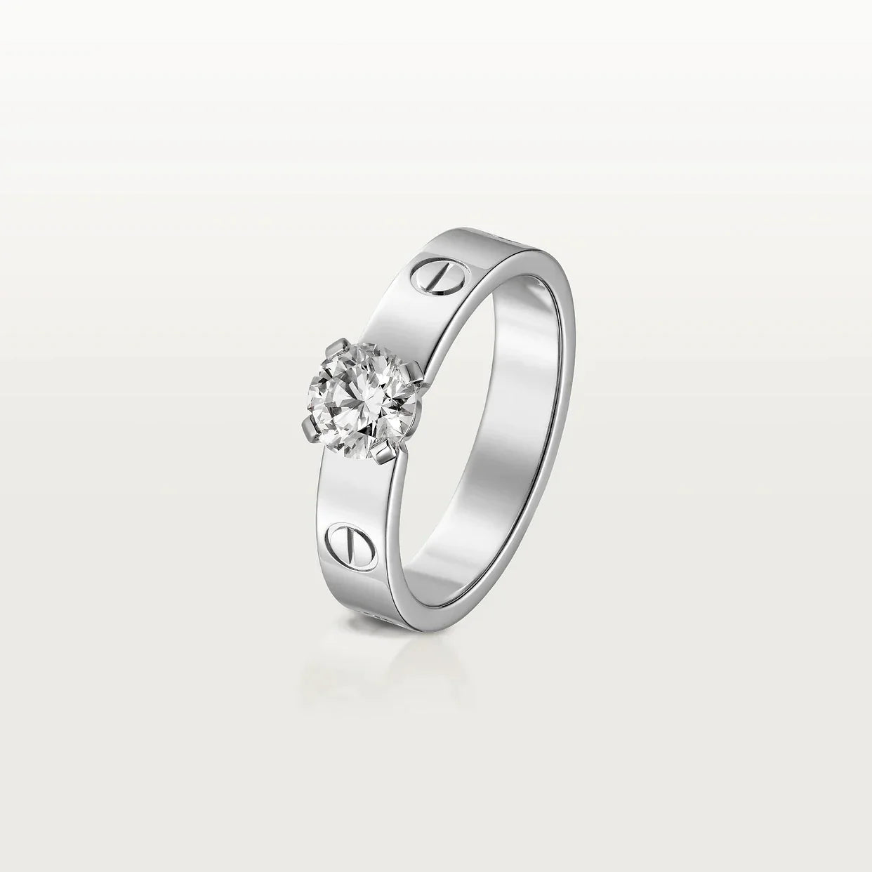 Love Ring 4mm 1 Big Diamond