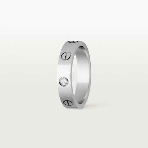 Love Ring 4mm 1 Diamond